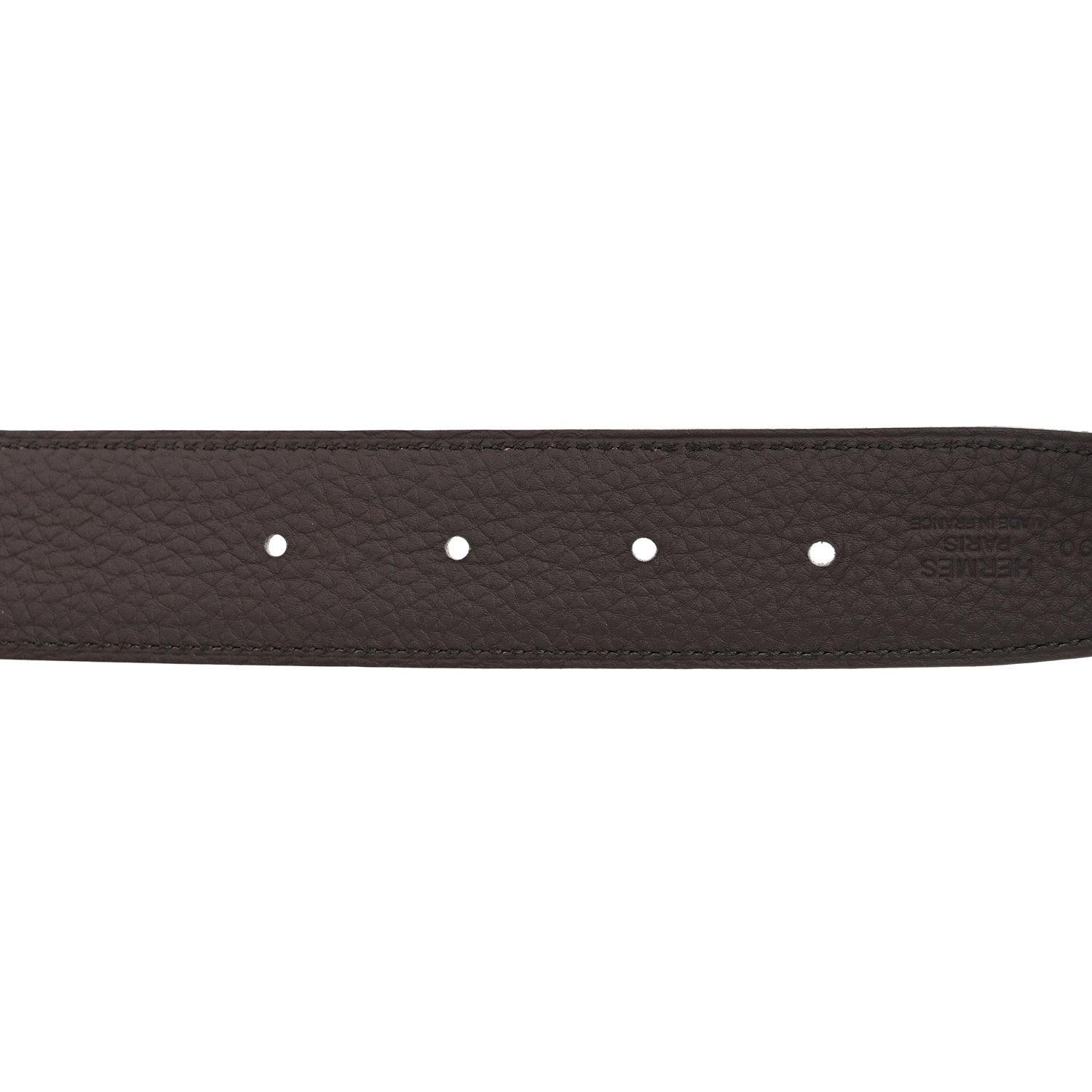 Hermes Box Togo 32mm H Belt 85 34 Black Chocolate 4 of 6