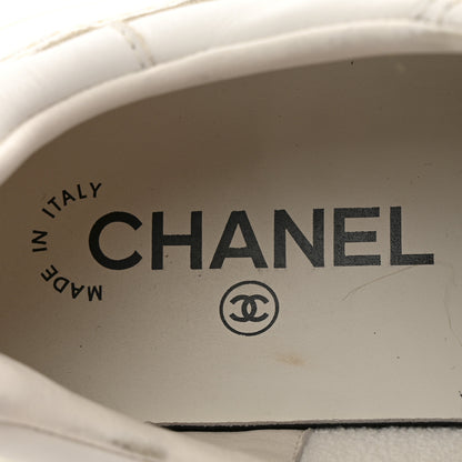Chanel Calfskin Womens CC Logo Sneakers 38.5 White 7 of 12