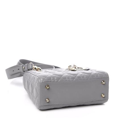 Christian Dior Lambskin Cannage Small Lucky Badges My Lady Dior Grey 4 of 13