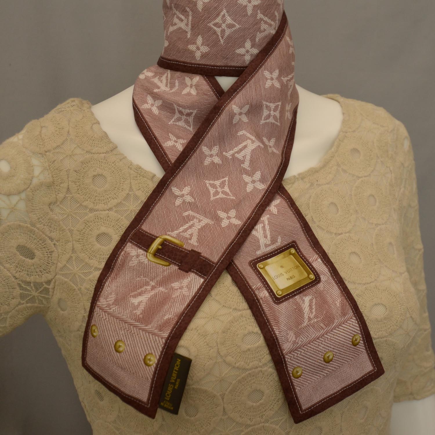 Louis Vuitton Silk Monogram New Denim Bandeau Cherry 2 of 4