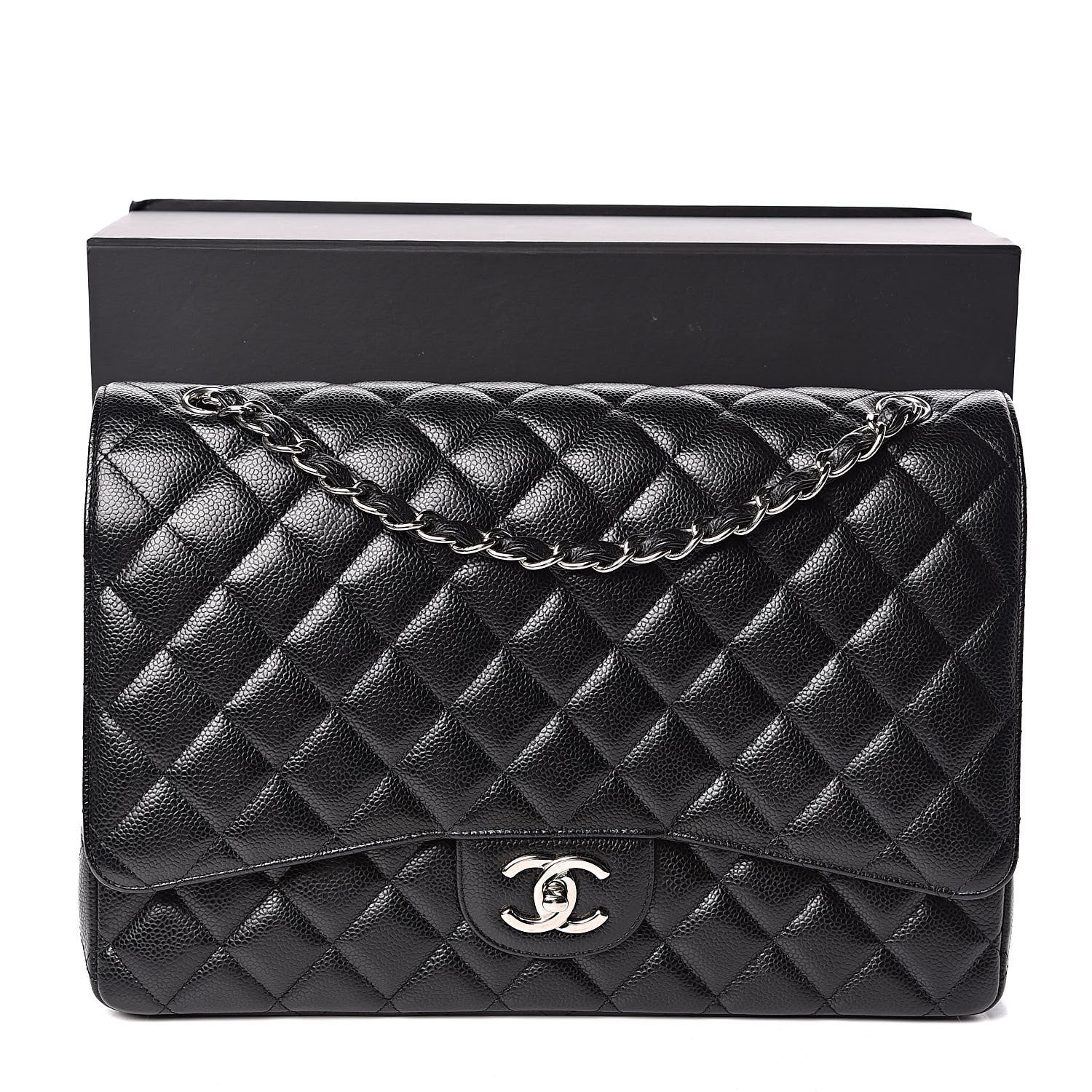 Chanel Caviar Quilted Maxi Double Flap Black 12 of 12