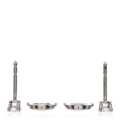 Tiffany Platinum Diamond .34ctw Solitaire Earrings 3 of 4