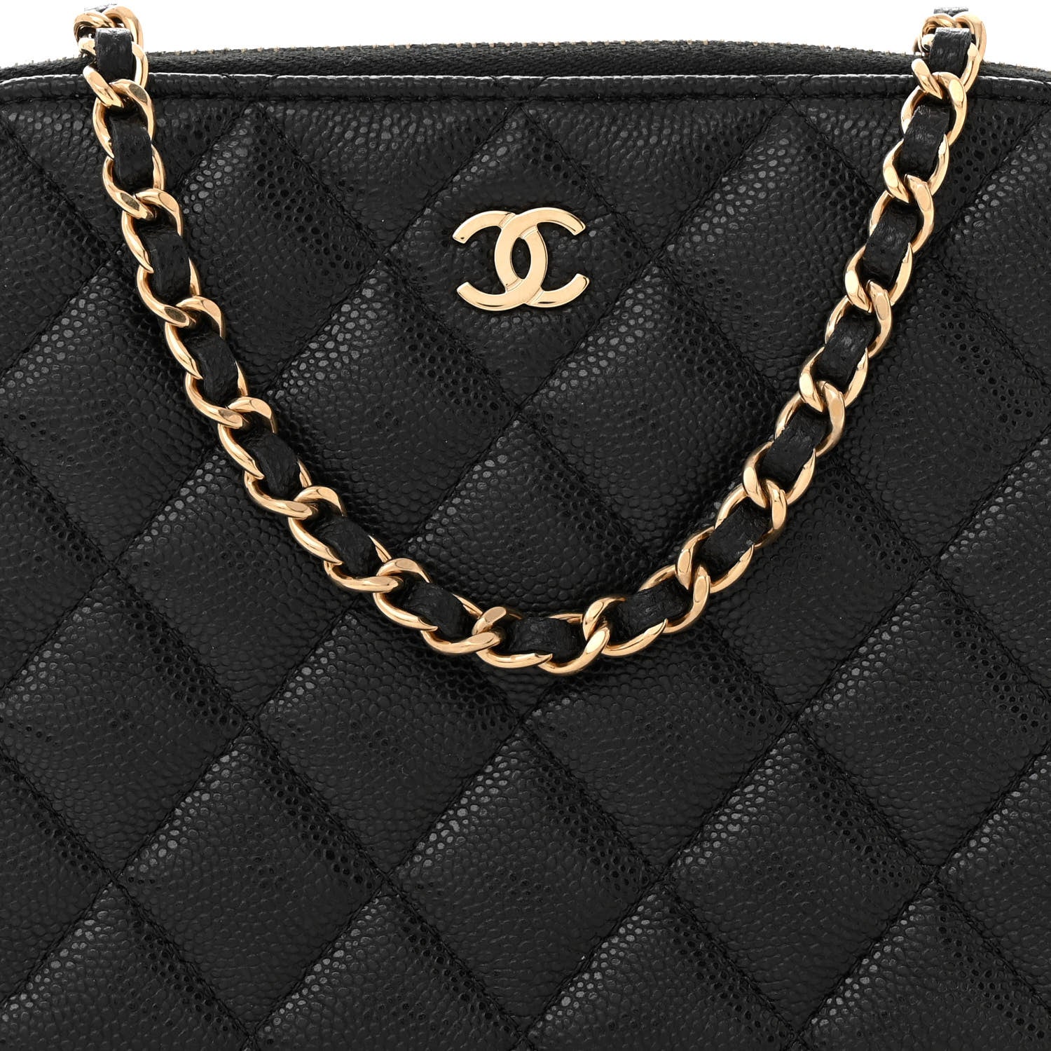 Chanel Caviar Quilted Classic Clutch with Chain Black 8 of 10