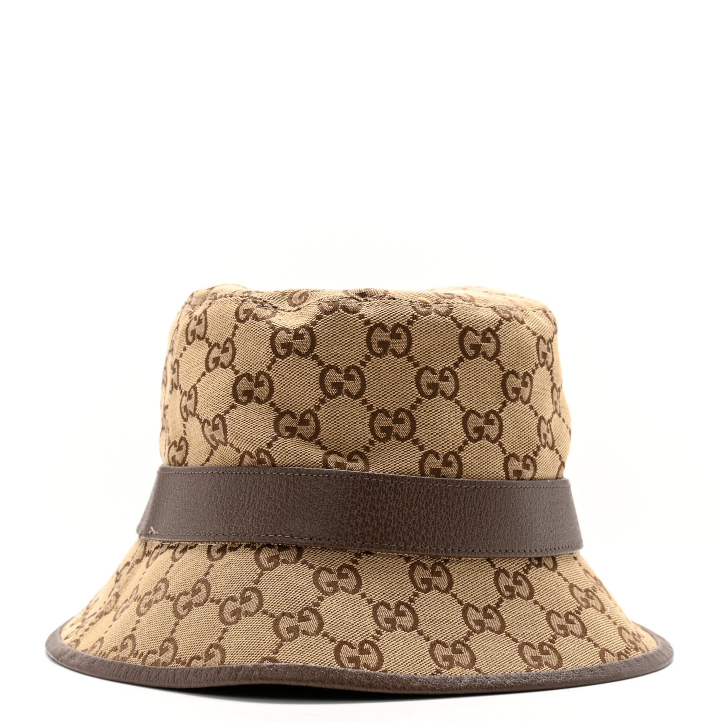 Monogram Textured Dollar Calfskin GG Jago Bucket Hat XL Cacao Beige