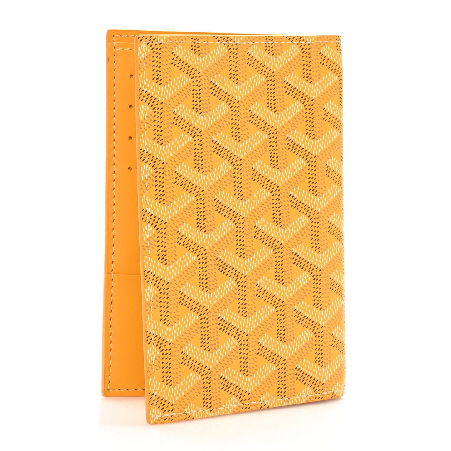 Goyardine Passport Wallet Yellow