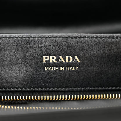 Prada City Calfskin Saffiano Cahier Top Handle Bag Black 6 of 11