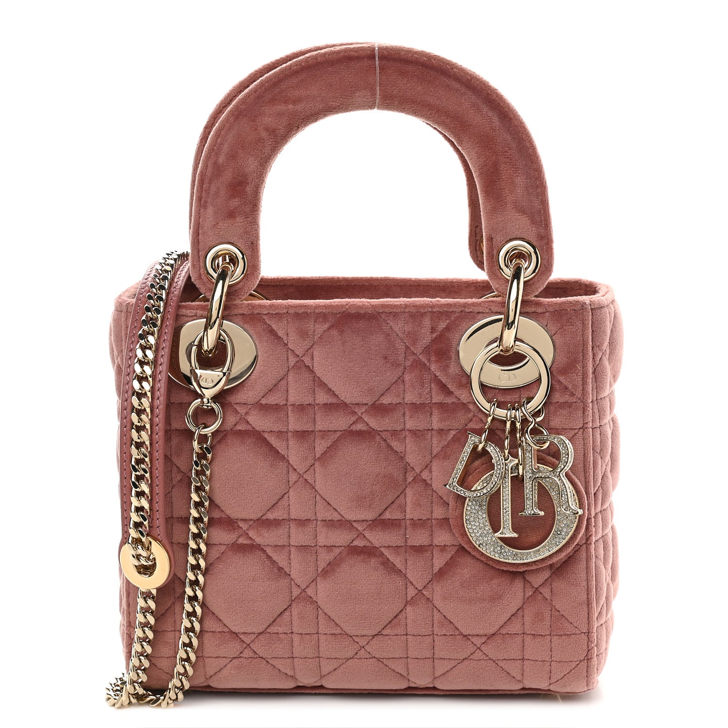 Velvet Mini Lady Dior Pink