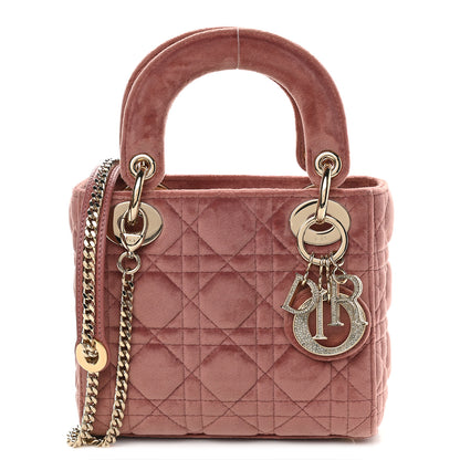 Christian Dior Velvet Mini Lady Dior Pink 1 of 9