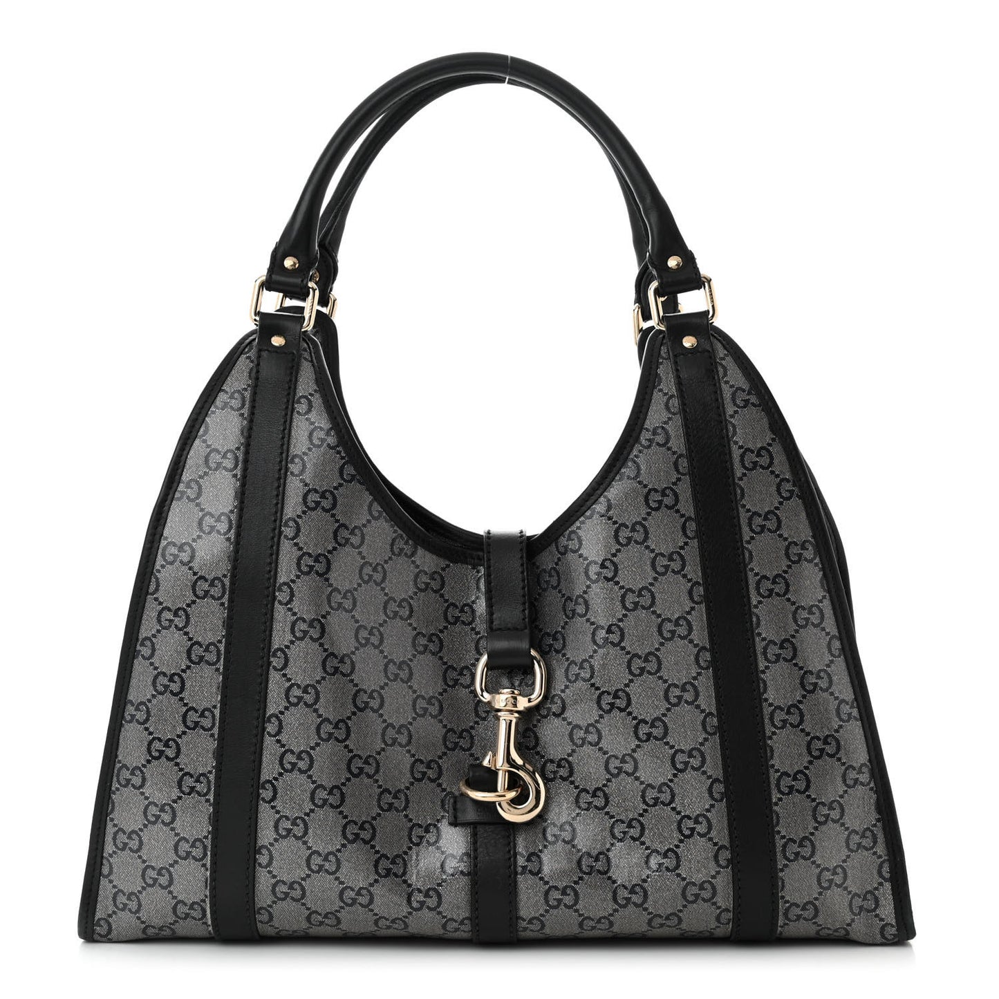 Crystal Monogram Medium Joy Shoulder Bag Black