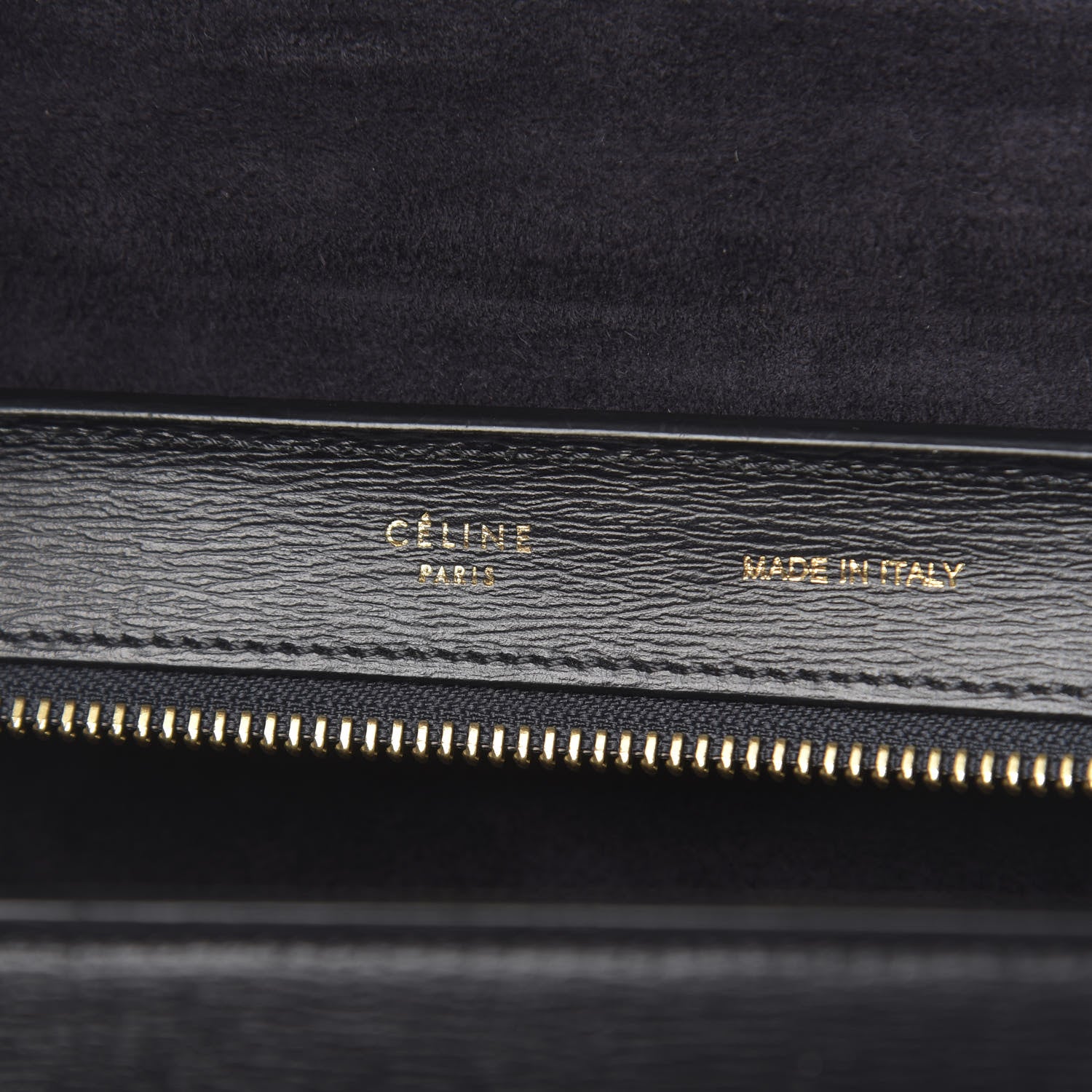 Celine Liege Calfskin Small Trapeze Black 6 of 11