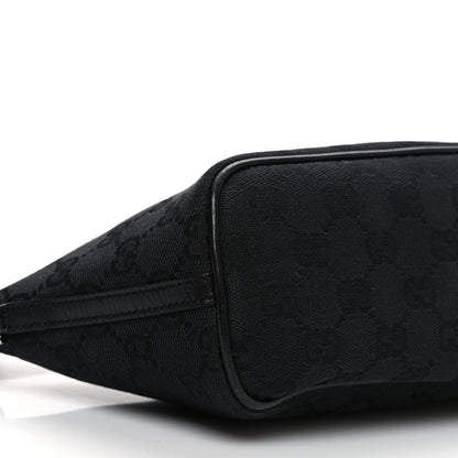 Gucci Denim Monogram Boat Pochette Black 9 of 10