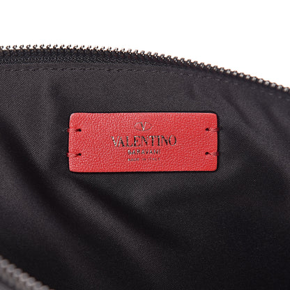 Valentino Garavani Calfskin VRing Clutch Pouch Black 6 of 6