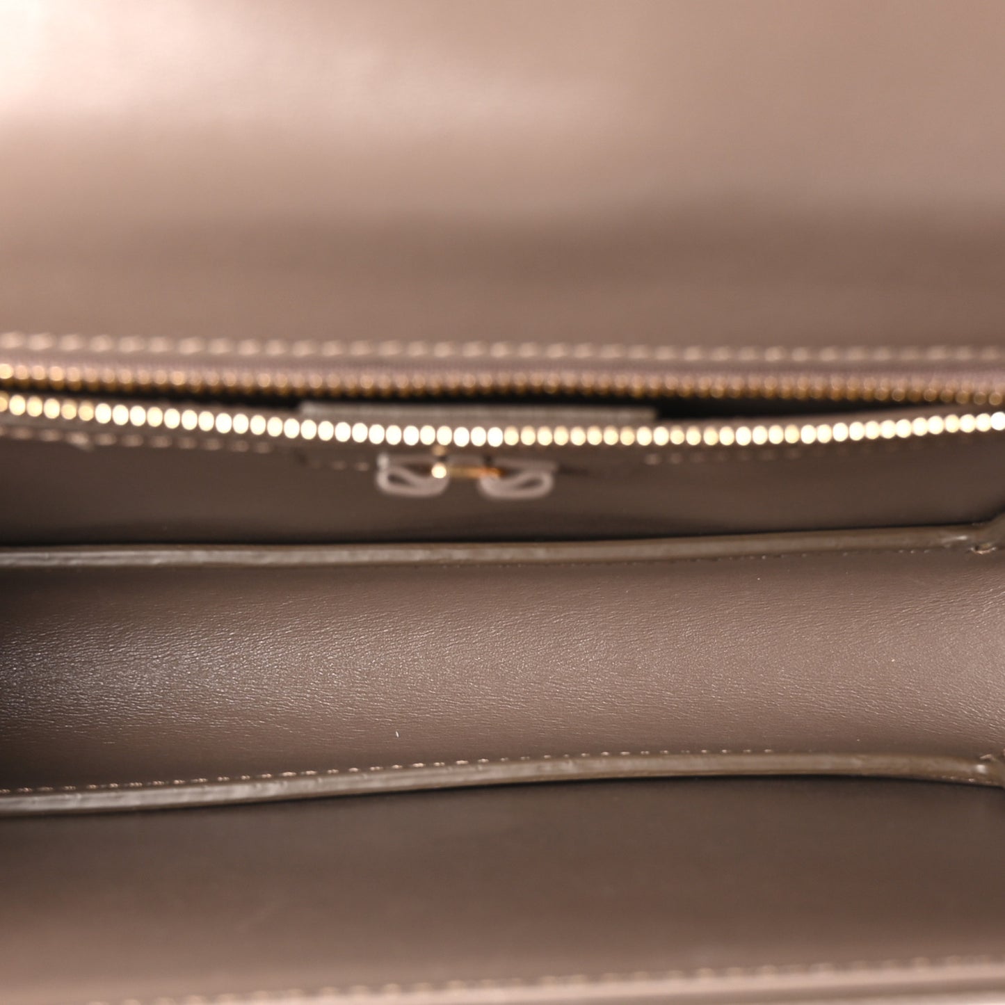 Printed Calfskin Ginny Shoulder Bag Grey