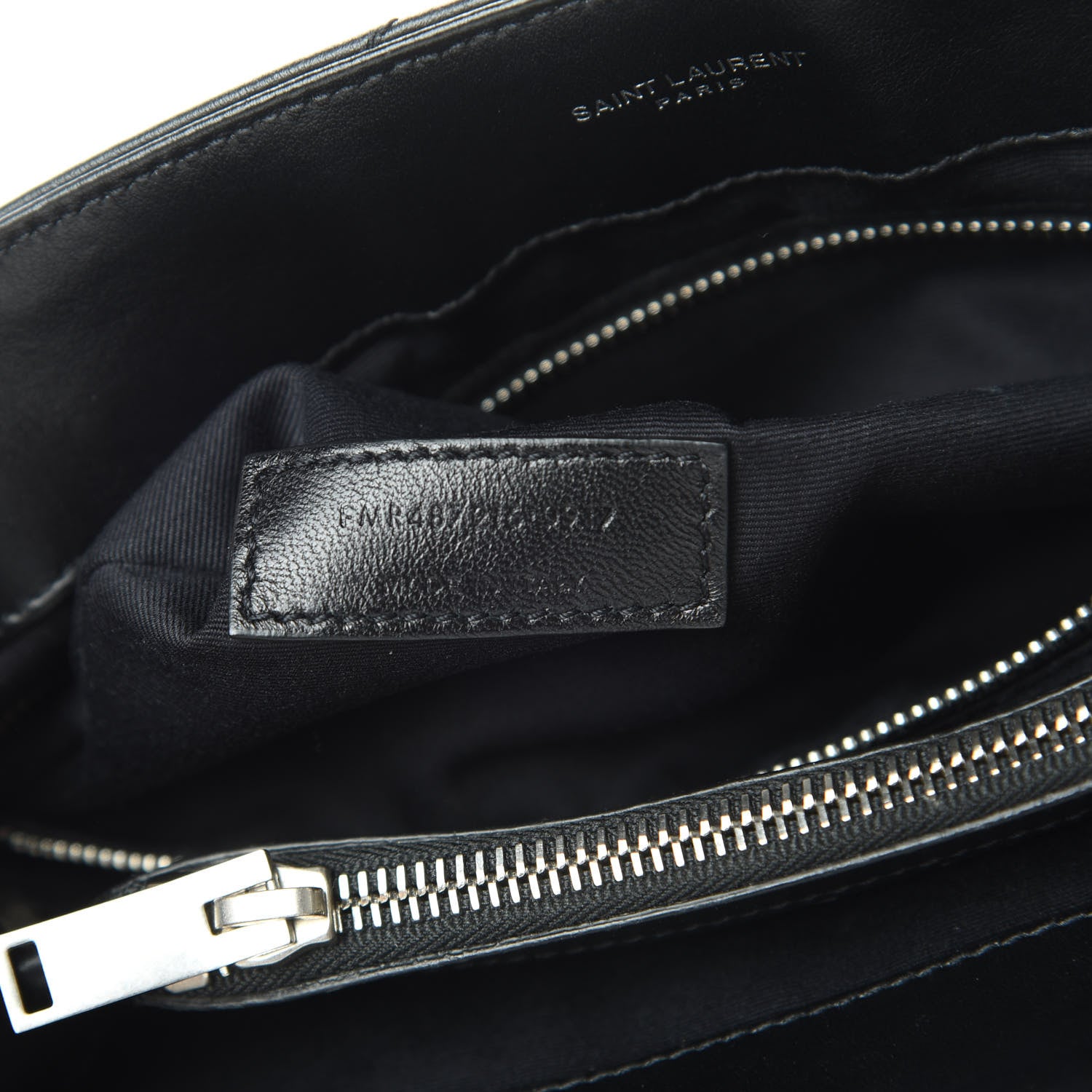 Saint Laurent Calfskin Y Quilted Monogram Medium Loulou Chain Satchel Black 8 of 17