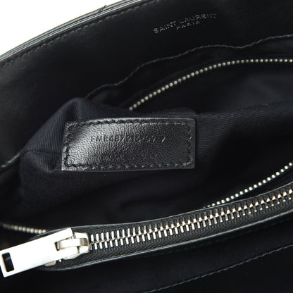 Saint Laurent Calfskin Y Quilted Monogram Medium Loulou Chain Satchel Black 8 of 17