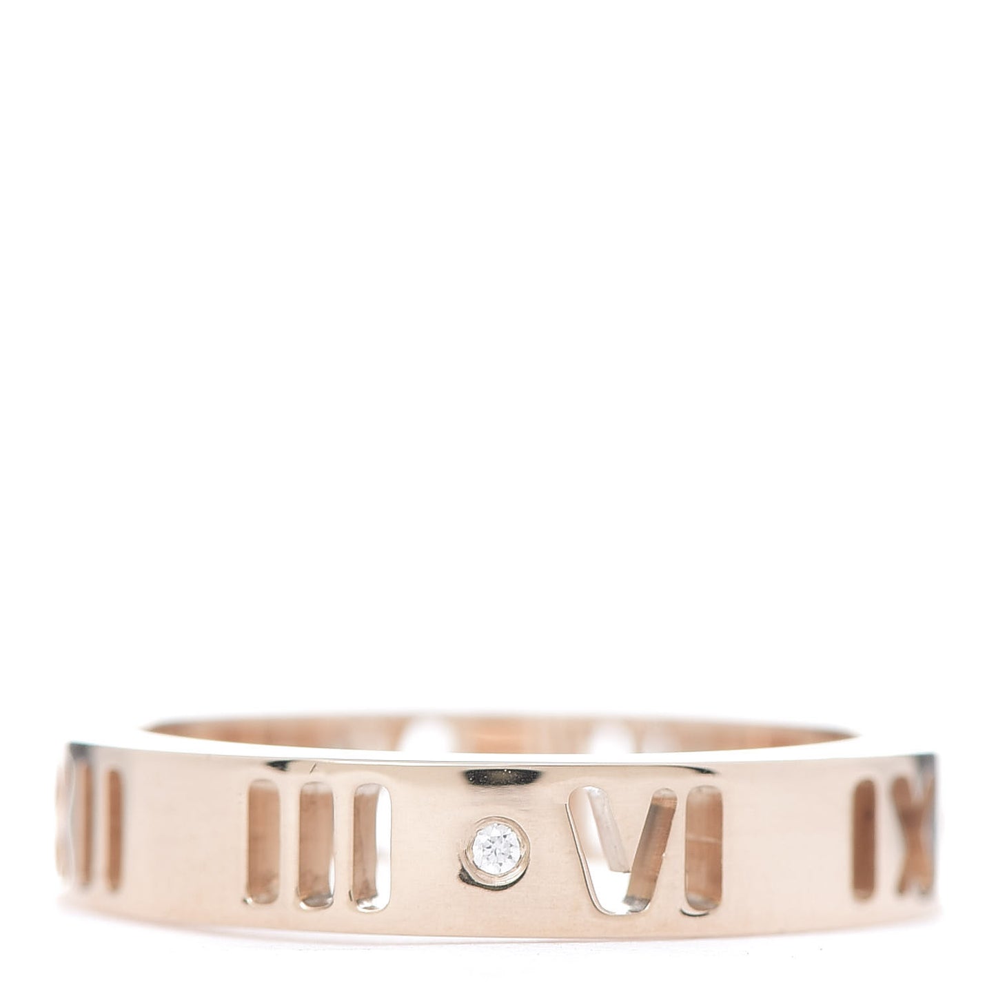 18K Rose Gold Diamond Atlas Pierced Ring 47 4.25