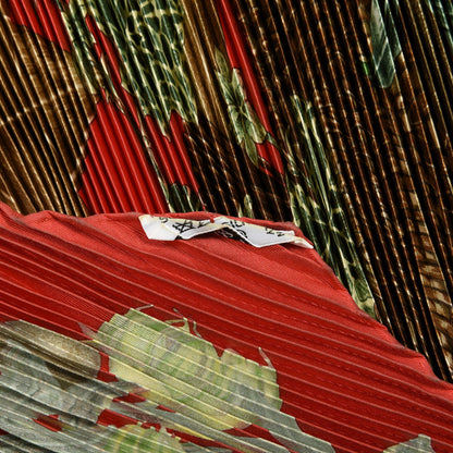 Hermes Silk Passiflores Plisse Scarf 4 of 5