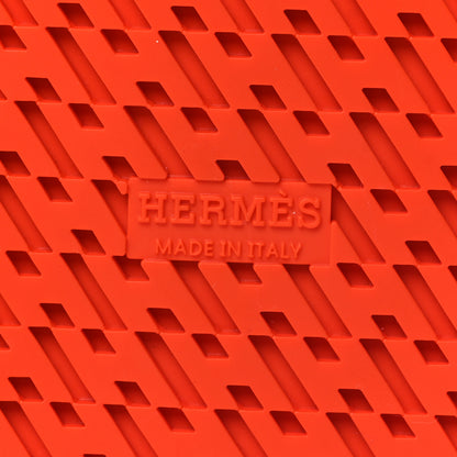 Hermes Woolskin Womens Chypre Sandals 37.5 Orange 6 of 8