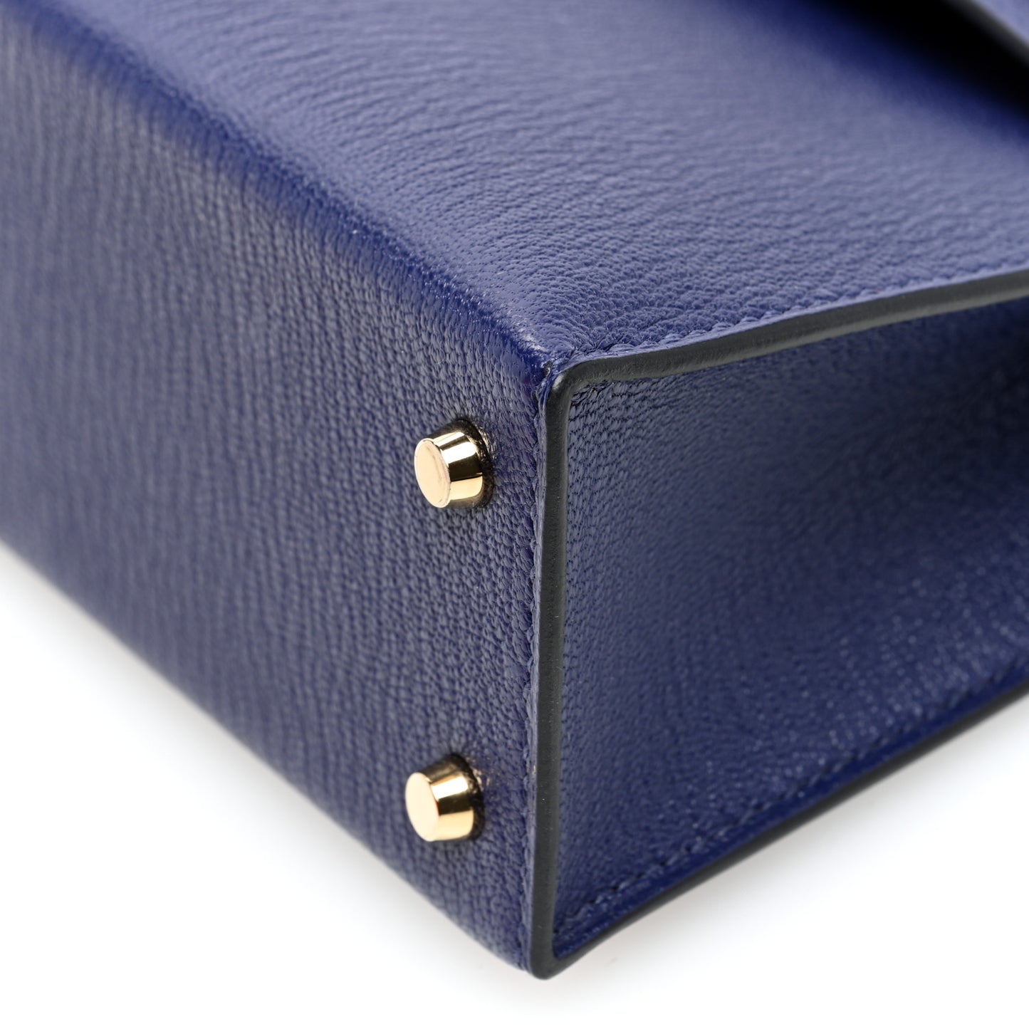 Chevre Mysore Horseshoe Mini Kelly Sellier 20 Bleu Encre Rose Pourpre