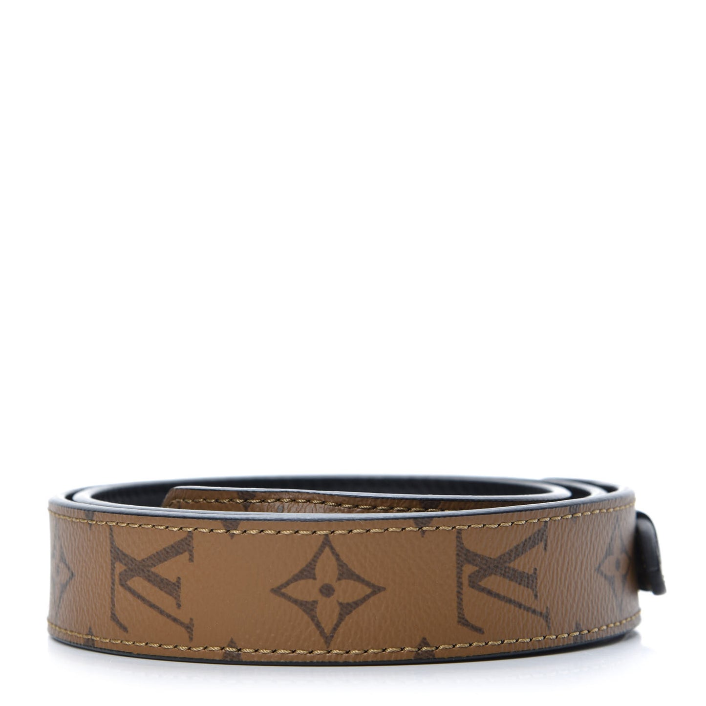 Reverse Monogram Bandouliere Shoulder Strap XL Black