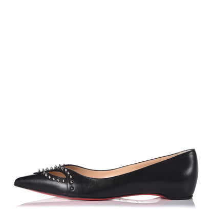 Christian Louboutin Shiny Nappa Catch Mex Flats 36.5 Black 1 of 12