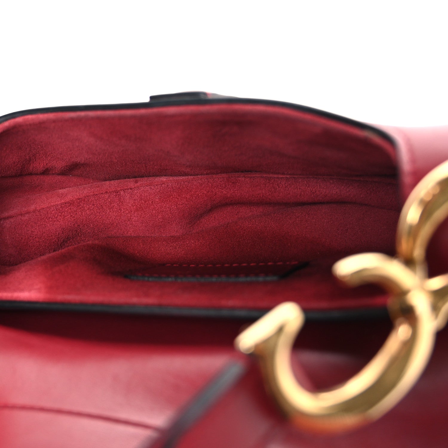 Christian Dior Calfskin Mini Saddle Bag Red 5 of 10