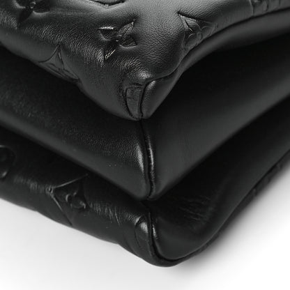 Louis Vuitton Lambskin Embossed Monogram Coussin PM Black 8 of 9