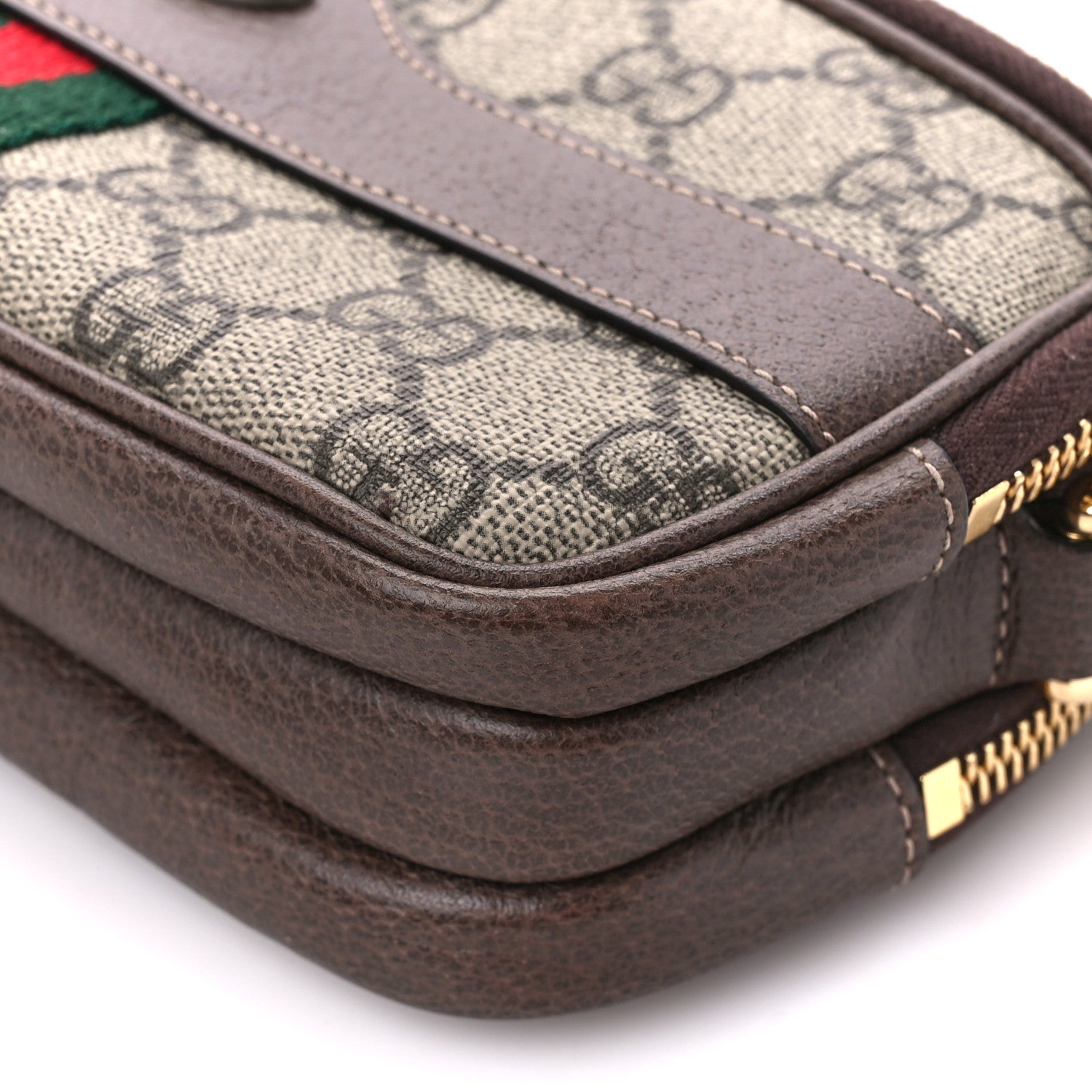 Gucci GG Supreme Monogram Web Mini Ophidia GG Bag Brown 10 of 10