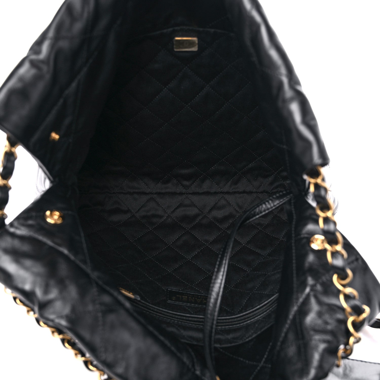 Chanel Shiny Calfskin Quilted Small Chanel 22 Black 6 of 10