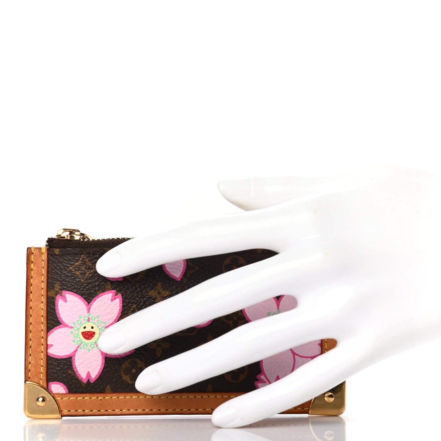 Louis Vuitton Monogram Cherry Blossom Key Pouch Brown 2 of 6