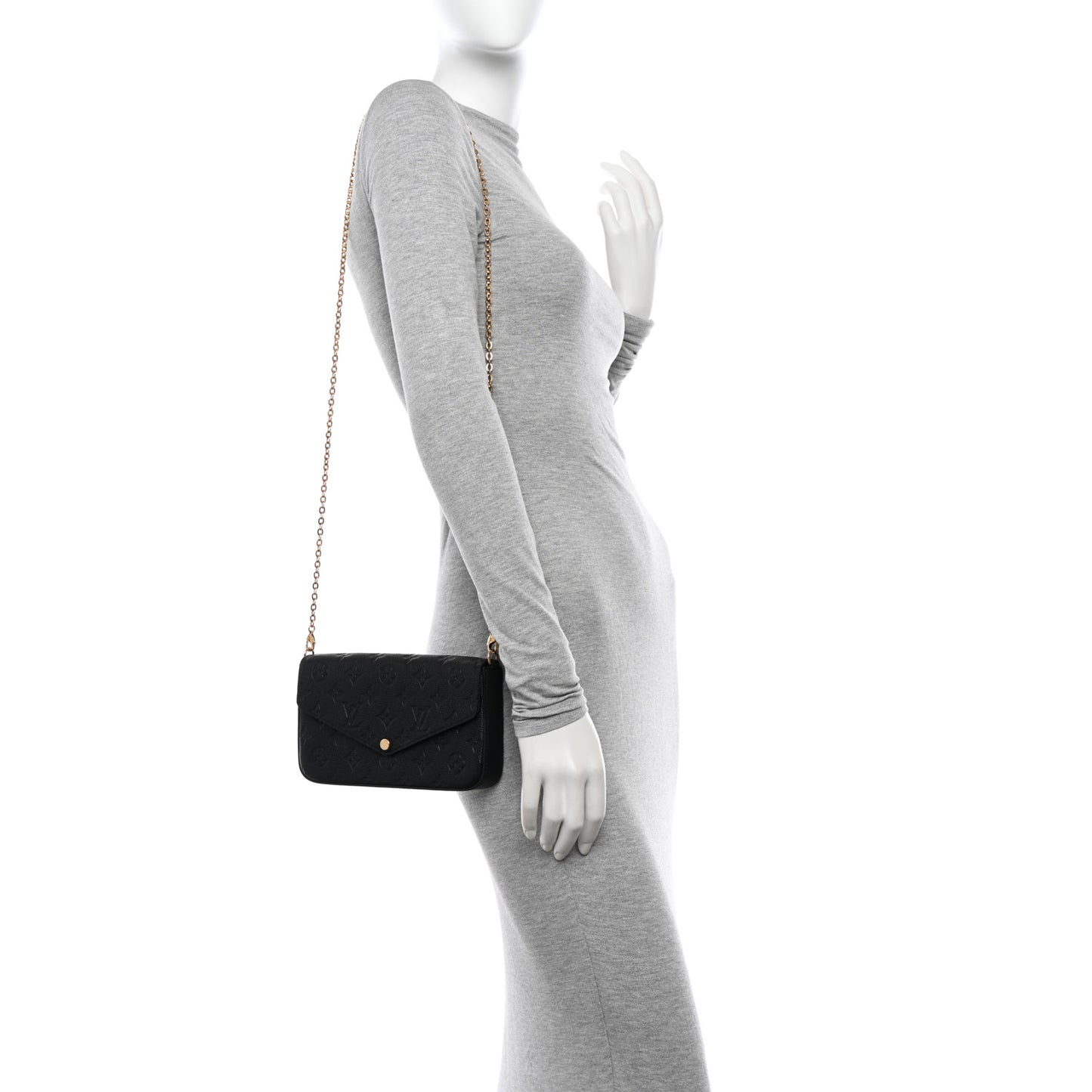 Empreinte Pochette Felicie Chain Wallet Black