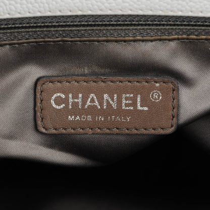 Chanel Caviar Quilted Grand Shopping Tote GST White 6 of 11