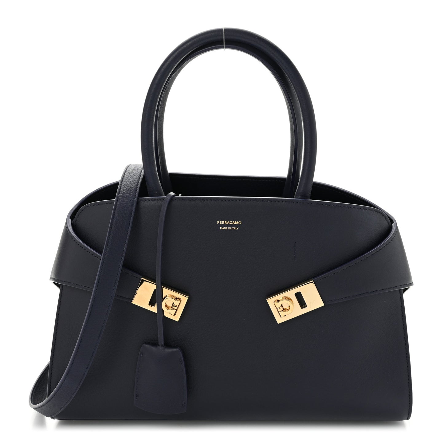 Calfskin Small Hug Bag Midnight