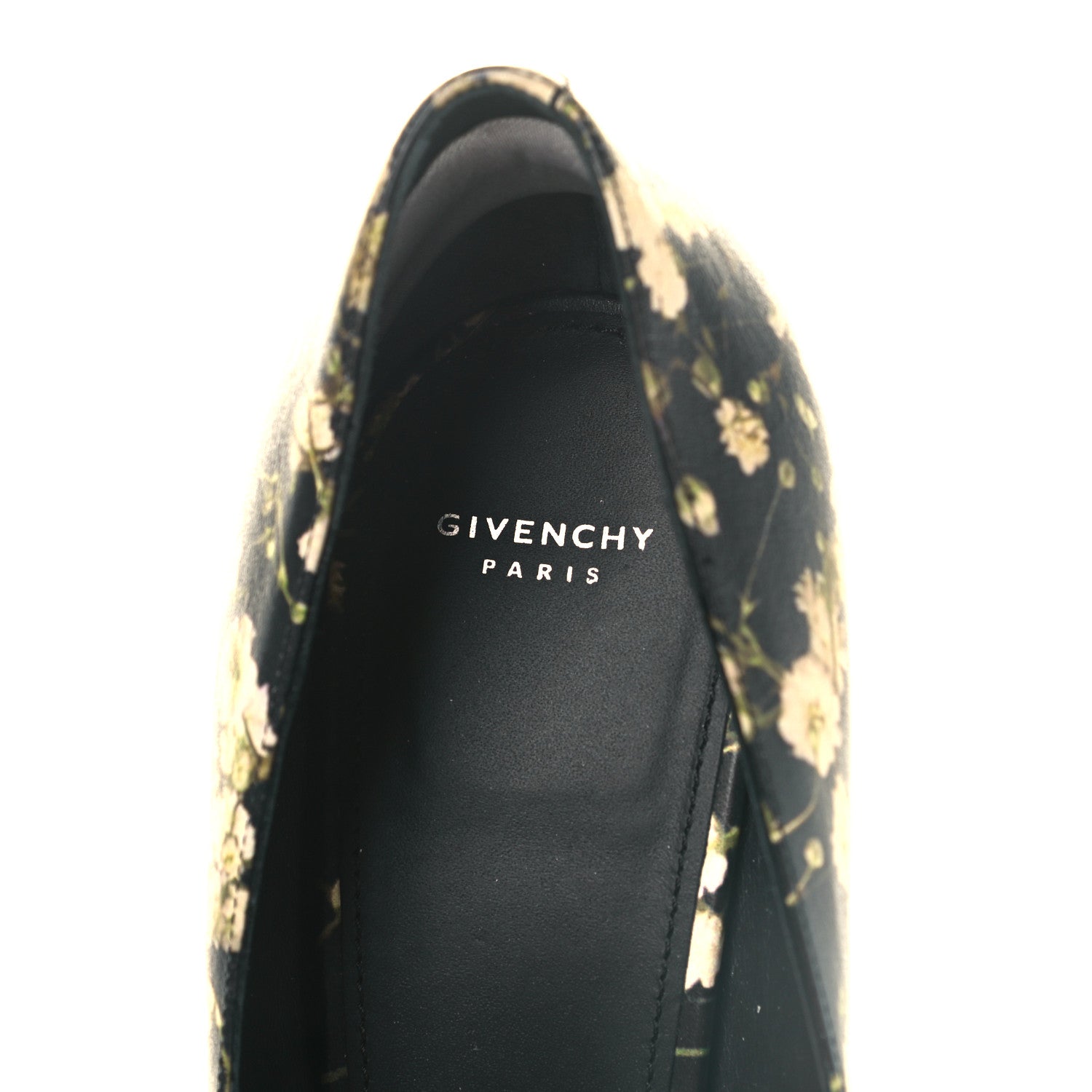 Givenchy Calfskin Floral Print Pointed Toe Pumps 41.5 Black Multicolor 8 of 9
