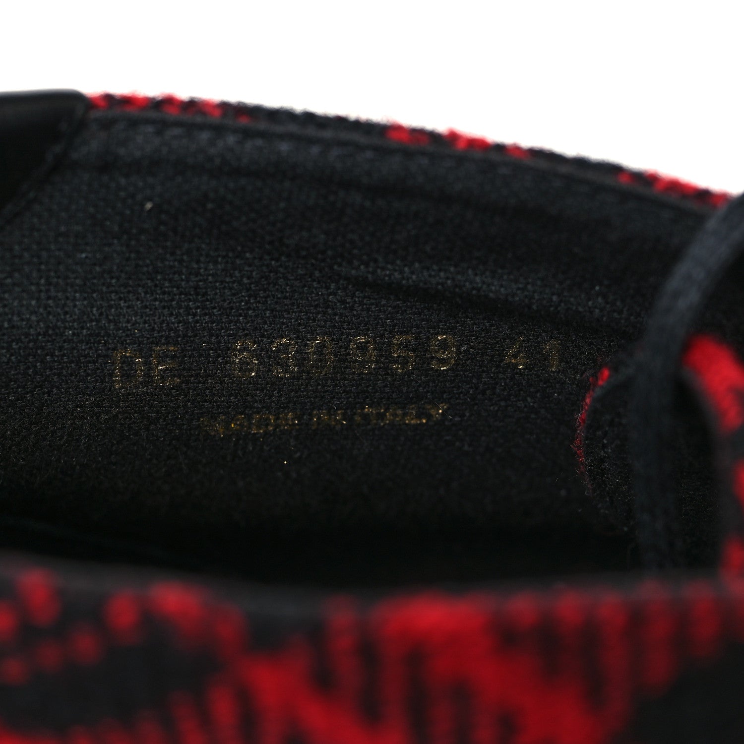 Saint Laurent Tweed Ace Mid Top Sneakers 41 Red 8 of 8