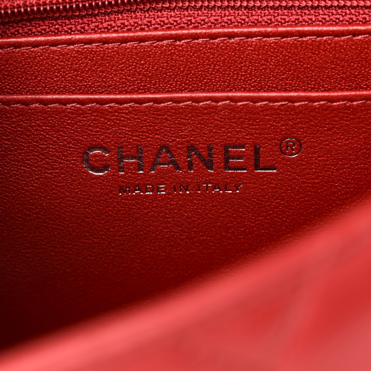 Chanel Lambskin Quilted Mini Square Flap Red 6 of 13