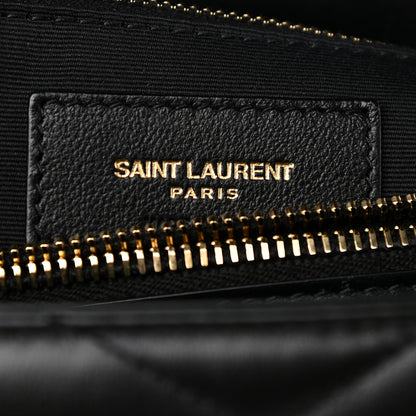 Saint Laurent Calfskin Y Quilted Monogram Medium Loulou Chain Satchel Black 5 of 9