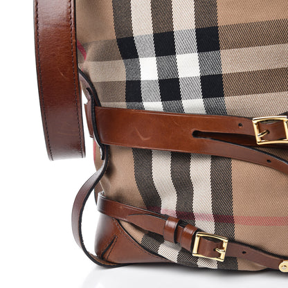 Burberry House Check Bridle Calfskin Medium Gosford Hobo Dark Tan 15 of 20