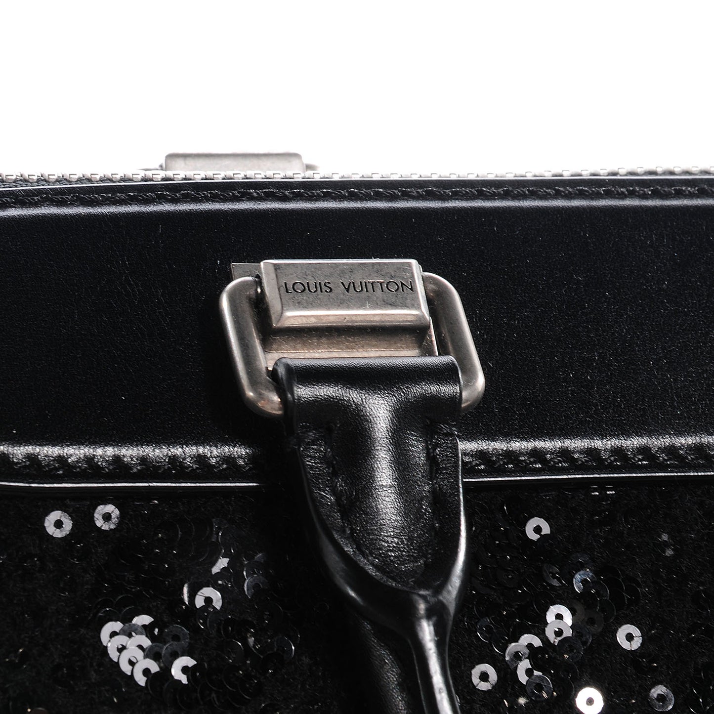 Sequin Monogram Sunshine Express Speedy Black