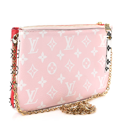 Louis Vuitton Monogram Giant Double Zip Pochette Rouge 3 of 11