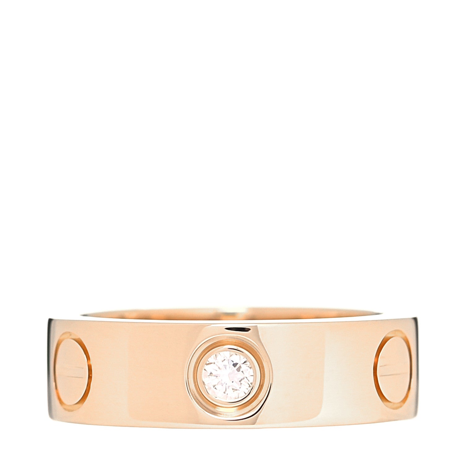 Cartier 18K Yellow Gold 3 Diamond 5.5mm LOVE Ring 49 4.75 2 of 11