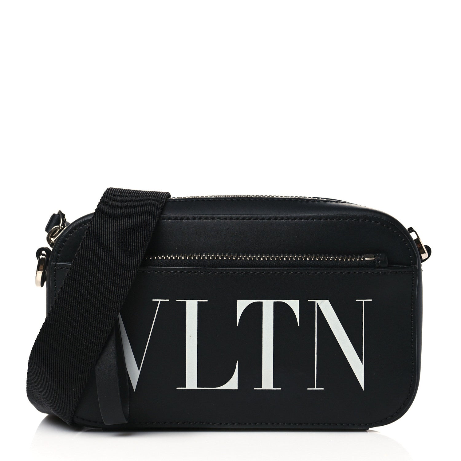 Valentino Garavani Calfskin VLTN Print Small Crossbody Bag Black 1 of 5