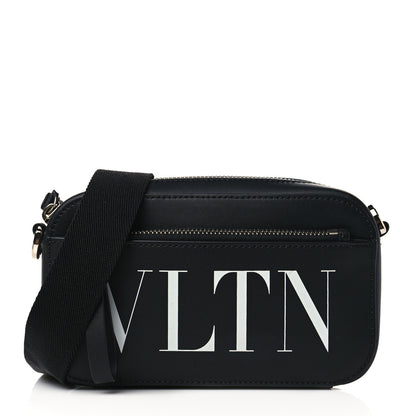 Valentino Garavani Calfskin VLTN Print Small Crossbody Bag Black 1 of 5