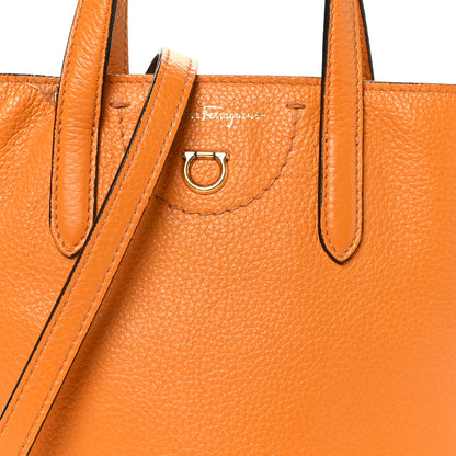 Salvatore Ferragamo Tumbled Calfskin Gancini Mini Bag Olivello 7 of 9