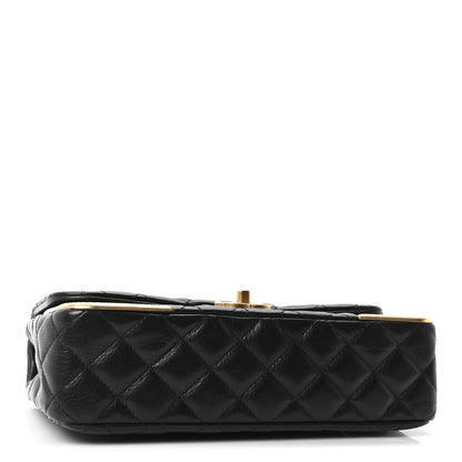 Chanel Calfskin Quilted Rock The Corner Flap Black 4 of 10
