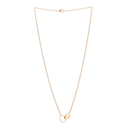 Cartier 18K Pink Gold Interlocking LOVE Necklace 3 of 4