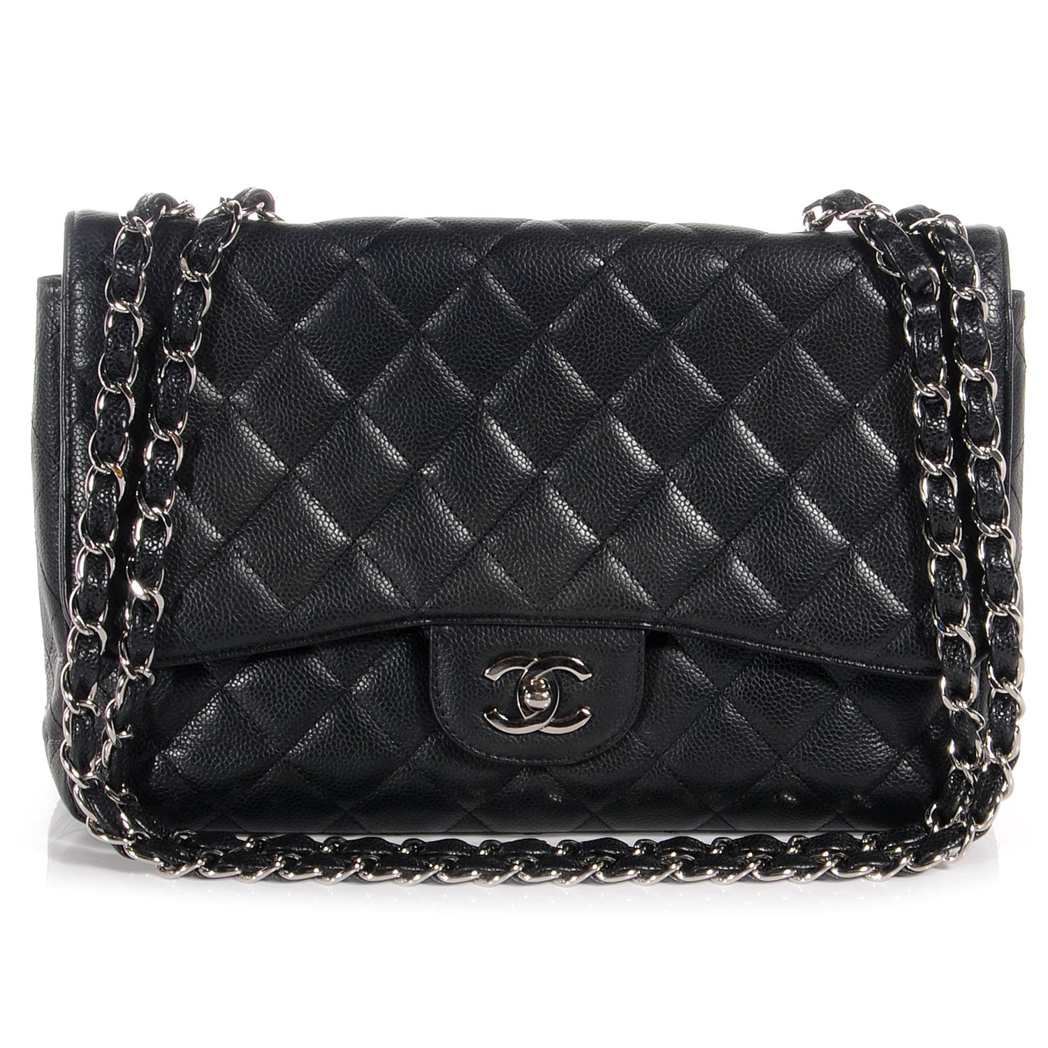 Chanel Caviar Jumbo Single Flap Black 1 of 7