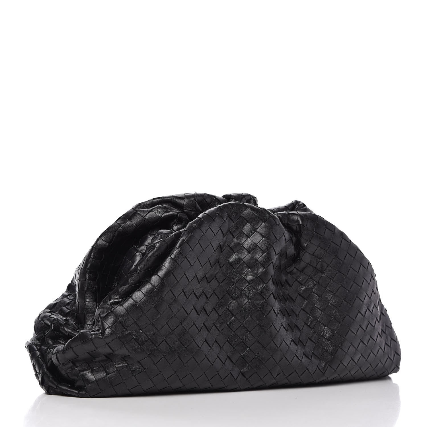 Bottega Veneta Nappa Maxi Intreccio The Pouch Oversized Clutch Black 3 of 10