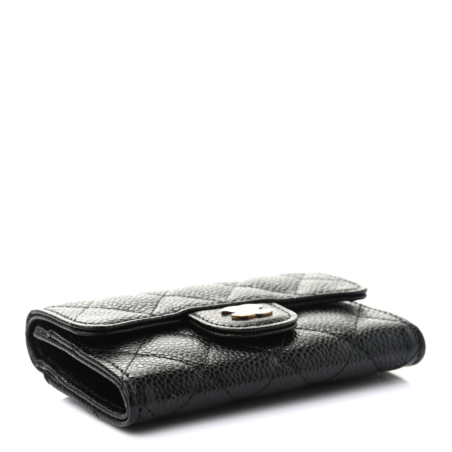Chanel Caviar Quilted Flap Card Holder Wallet Black 4 of 8