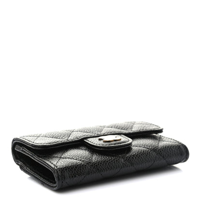 Chanel Caviar Quilted Flap Card Holder Wallet Black 4 of 8
